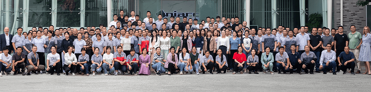 The Uniarc Group team lined up outside our manufacturing facility in China.